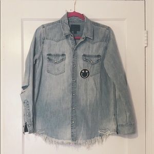 Lucky Brand denim button up shirt
